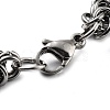 Non-Tarnish 201 Stainless Steel Rope Chain Bracelet BJEW-Z023-03D-3