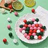 160Pcs 4 Colors Farmhouse Country and Rustic Style Painted Natural Wood Beads WOOD-LS0001-01M-4