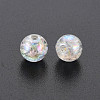 Transparent Crackle Acrylic Beads X-MACR-S373-66-L06-3