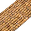 Natural Yellow Ocean Jasper Beads Strands G-P575-B32-6x1mm-2