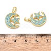 Brass Rhinestone Pendants RB-CBA6BF7-01G-3