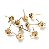 Ion Plating(IP) 304 Stainless Steel Stud Earring Settings STAS-I161-01A-G-1