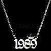 Crown Birth Year 201 Stainless Steel Pendant Necklaces for Women FS-WG4E8F2-50-1