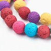 Natural Lava Rock Beads Strands X-G-I204-A-8mm-2
