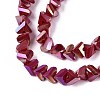 Electroplate Opaque Glass Beads Strands GLAA-N022-4mm-15-4