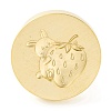 Golden Tone Round Wax Seal Brass Stamp Heads LS-AJEW-Z034-01G-03-2