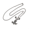 201 Stainless Steel Viking Mjolnir Thor Hammer Pendant Twisted Chain Necklaces for Men NJEW-S440-05AS-2