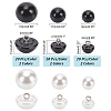 120pcs 6 styles Plastic Imitation Pearl Button FIND-PH0017-42-2