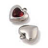 304 Stainless Steel Micro Pave Cubic Zirconia Charms STAS-S131-17P-03-2