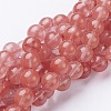 Cherry Quartz Glass Beads Strands GSR10mmC054-1