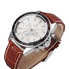 Stainless Steel Leather Wrist Watch WACH-A002-07-3