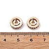 Brass Micro Pave Cubic Zirconia Beads KK-R216-10C-KCG02-3