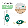 Nbeads 70Pcs 7 Colors Brass Enamel Connector Charms KK-NB0003-06-2