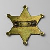 Blank Star Iron Brooch Findings IFIN-WH0070-16AB-2