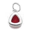 304 Stainless Steel Cubic Zirconia Pendant ZIRC-P080-B07-2