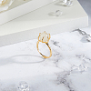 1Pc Adjustable 925 Sterling Silver Engagement Adjustable Ring Findings FIND-DC0006-63G-5