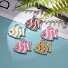 Alloy Enamel Pendants ENAM-P152-M-4