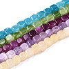 Natural Dyed Quartz Beads Strands G-T131-56-1