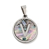 304 Stainless Steel with Paua Shell Pendants STAS-G268-02V-P-2