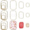 CHGCRAFT 36Pcs 3 Styles Alloy Open Back Bezel Pendants FIND-CA0006-07-1