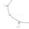 304 Stainless Steel Cross Link Chain Anklets AJEW-AN00739-02-4