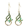 Light Gold Brass Micro Pave Cubic Zirconia Dangle Earring EJEW-Q800-60KCG-2