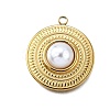Plastic Pearl Pendants LS-STAS-Q360-03D-G-1