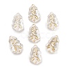 Metal Enlaced Transparent Acrylic Beads X-MACR-M045-09-1
