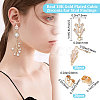 20Pcs Brass Cubic Zirconia Stud Earring Findings KK-BBC0004-96-2