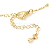 Brass Micro Pave Clear Cubic Zirconia Pendant Necklaces NJEW-Z038-01G-Y-3