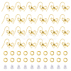 Bowknot Shape Brass Earring Hooks KK-HS0001-78G-1