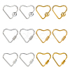 12Pcs 6 Styles Stainless Steel Screw Locking Carabiner STAS-HS0001-62-1