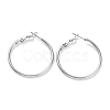Non-Tarnish Ring 304 Stainless Steel Hoop Earrings for Women Men EJEW-B049-02B-P-1