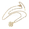 Brass Crystal Rhinestone Rotatable Pendant Necklaces NJEW-P331-01C-G-2