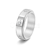 Rotatable Stainless Steel Finger Ring PW-WGC6D1D-17-1
