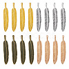 40Pcs 4 Colors Tibetan Style Alloy Big Pendants FIND-TA0009-61-2