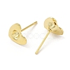Heart 201 Stainless Steel Stud Earring Findings STAS-Q315-01G-2