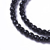 Natural Dyed & Heated Black Onyx Beads Strands X-G-F596-28-3mm-3