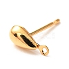 Brass Stud Earring Findings X-KK-F824-004G-3