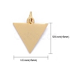 Ion Plating(IP) 304 Stainless Steel Pendants STAS-I311-22G-3