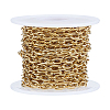 304 Stainless Steel Textured Cable Chains CHS-WH0020-004G-6