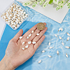 120Pcs 2 Colors Natural Trumpet Shell Pendants PALLOY-AB00236-3