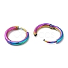Ion Plating(IP) Titanium Alloy Huggie Hoop Earrings for Women EJEW-A100-01A-RC-2