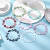 7Pcs 7 Colors Cross Acrylic Beads Stretch Bracelets for Women Men BJEW-JB11434-1