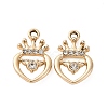 Alloy Rhinestone Pendants PALLOY-S052-01G-A-1