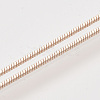 Brass Square Snake Chain Necklace Making MAK-T006-10A-RG-3