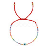 Glass Seed Beaded Braided Bead Bracelets XJ8025-1-1
