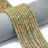 Natural Unakite Beads Strands G-P575-B25-4x1mm-1