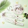 2Pcs Handmade Macrame Polyester with Wood Bead Plant Hanger AJEW-HS0001-47A-6