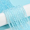 Baking Paint Transparent Glass Beads Strands DGLA-F029-J4mm-10-2